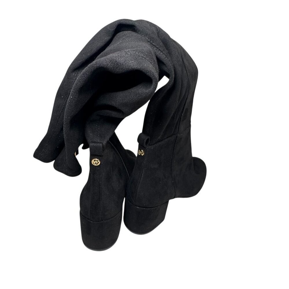 Michael Kors Braden OTK Over Knee Boot‎ Black Faux Suede Women’s Size 10 NEW - Picture 3 of 8